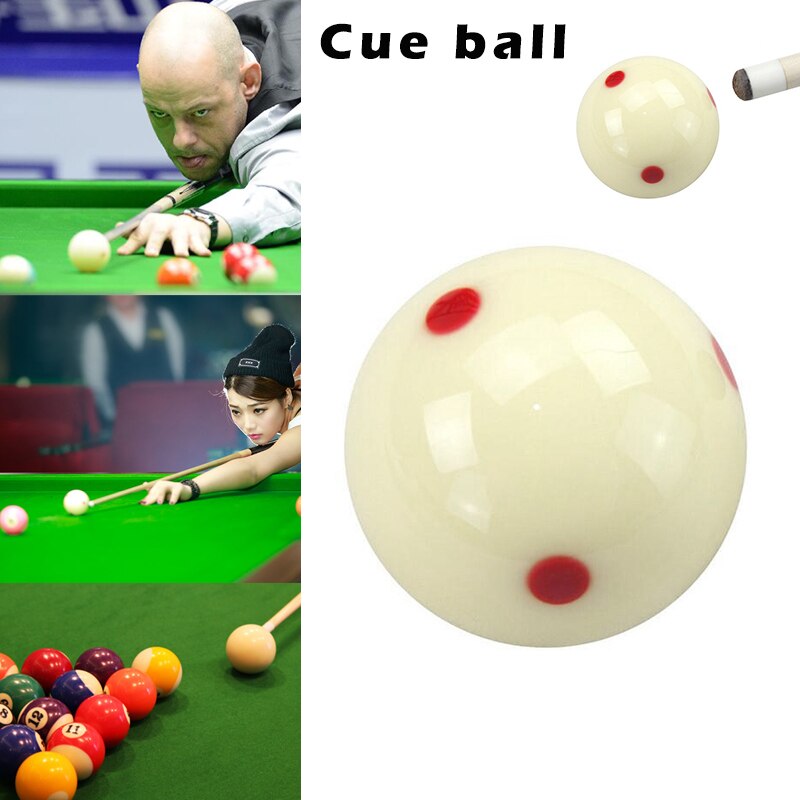 Cue Ball with 6 Red Dots Standard Pool-billiard White Cue Training Ball MC889