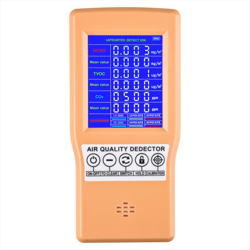Jadeshay Formaldehyde Detector CO2 Meter Air Quality Tester