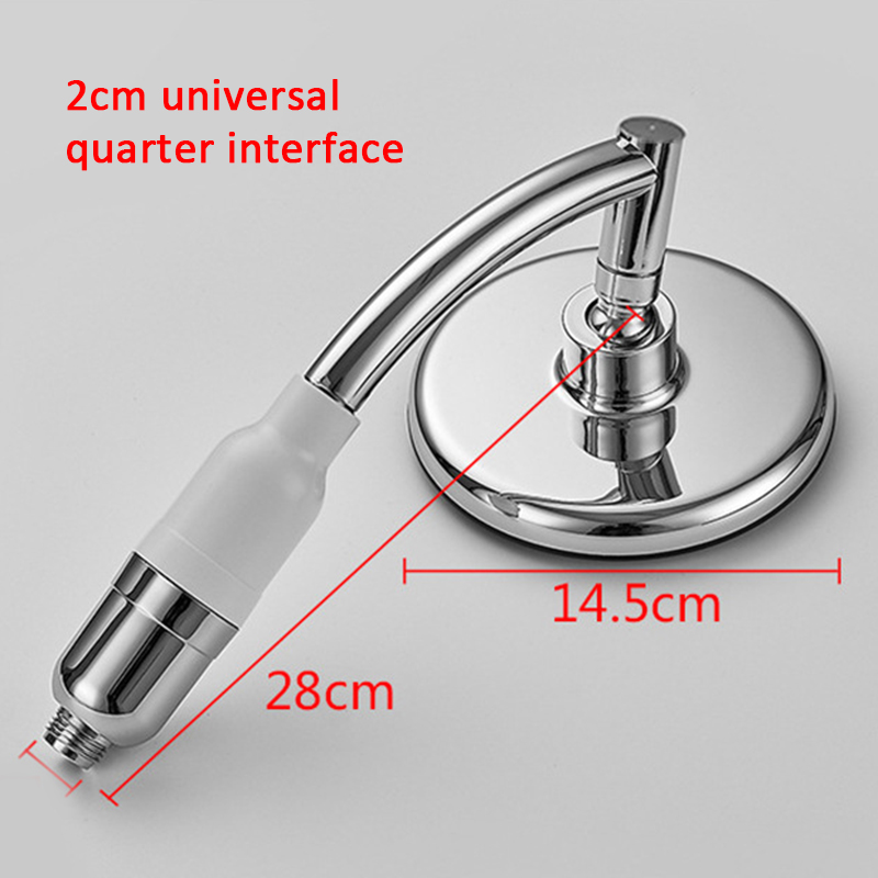 Black edge top spray nozzle handheld shower head shower head shower 6 inch top spray water heater booster nozzle