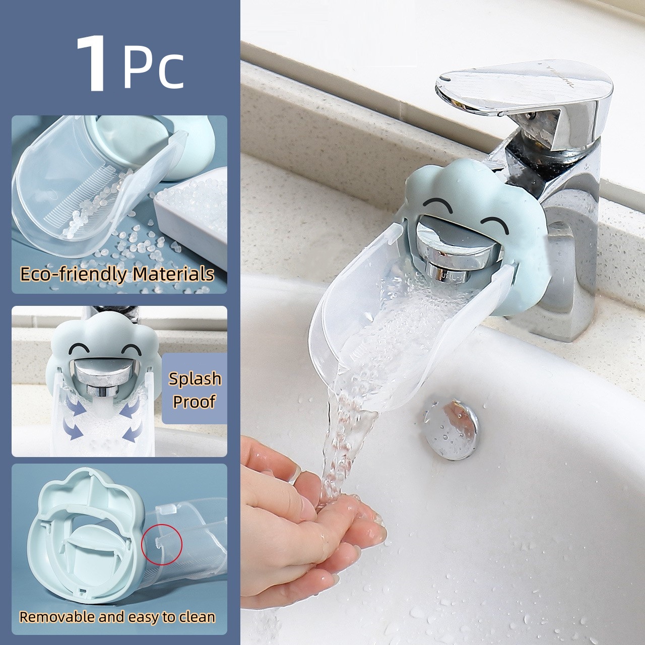 1 st Verstelbare Kraan Extender Kinderen Handwas Helper voor Keuken Badkamer Wastafel Waterbesparende Kraan Extender Woonaccessoires