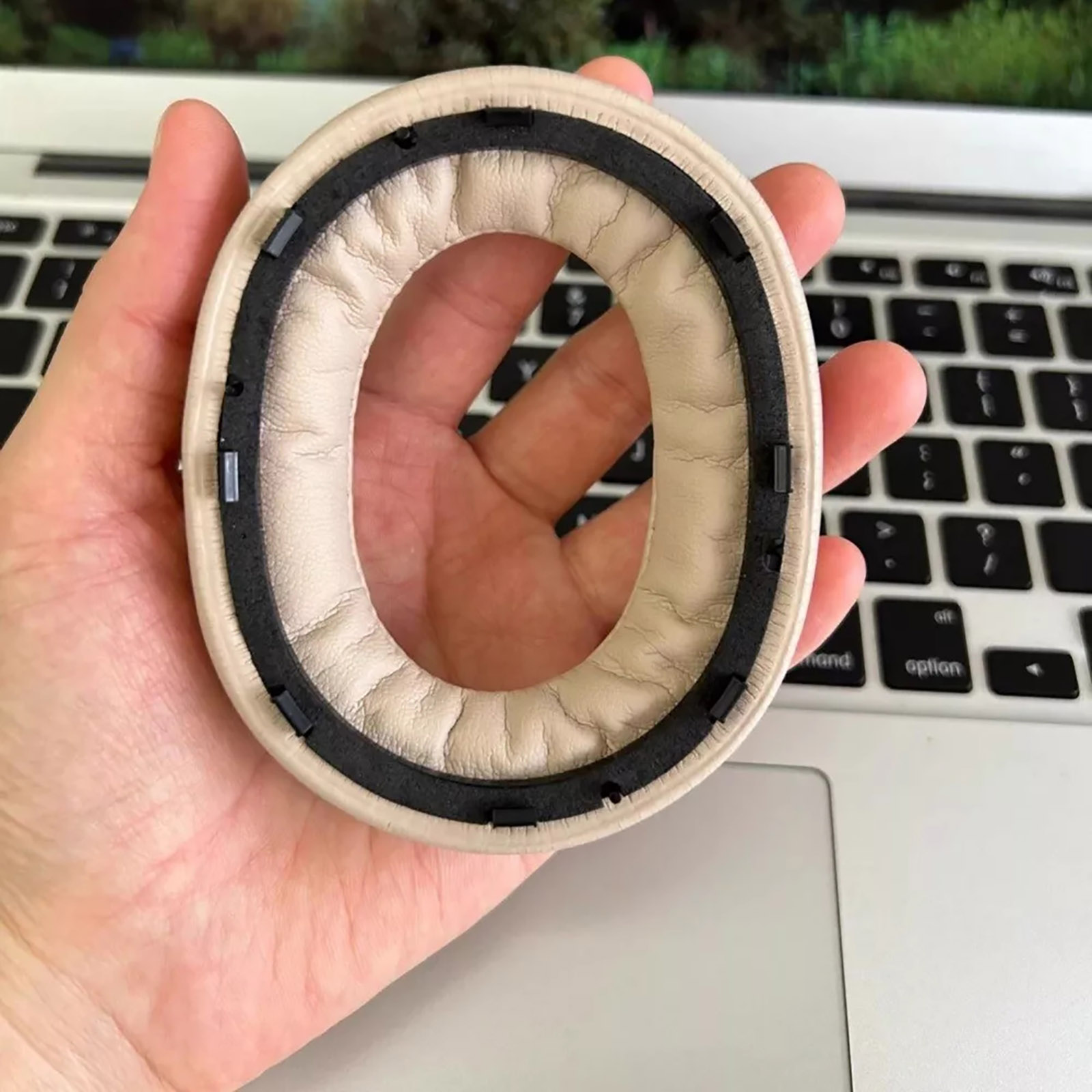 1 paar hoofdtelefoon oorkussens vervanging eiwit lederen kussenhoes oorkussen voor Huawei Freebuds Studio headset accessoires zwart