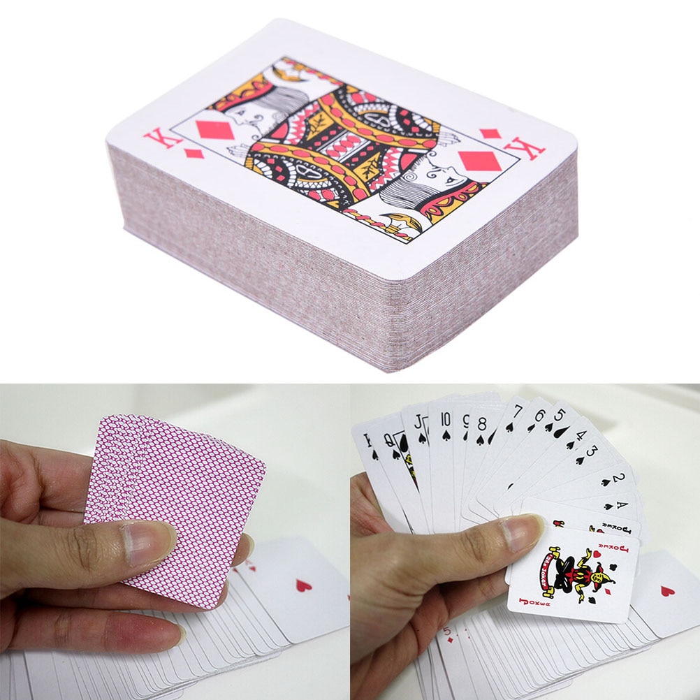 Mini póker Chapado en lámina portátil, juego de mesa tradicional, herramienta de Casino, resistente al agua, cartas de juego