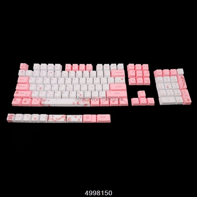 OEM PBT Cherry Blossom Keycap Mechanical Keyboard Keycaps Dye-Sublimation Keycap