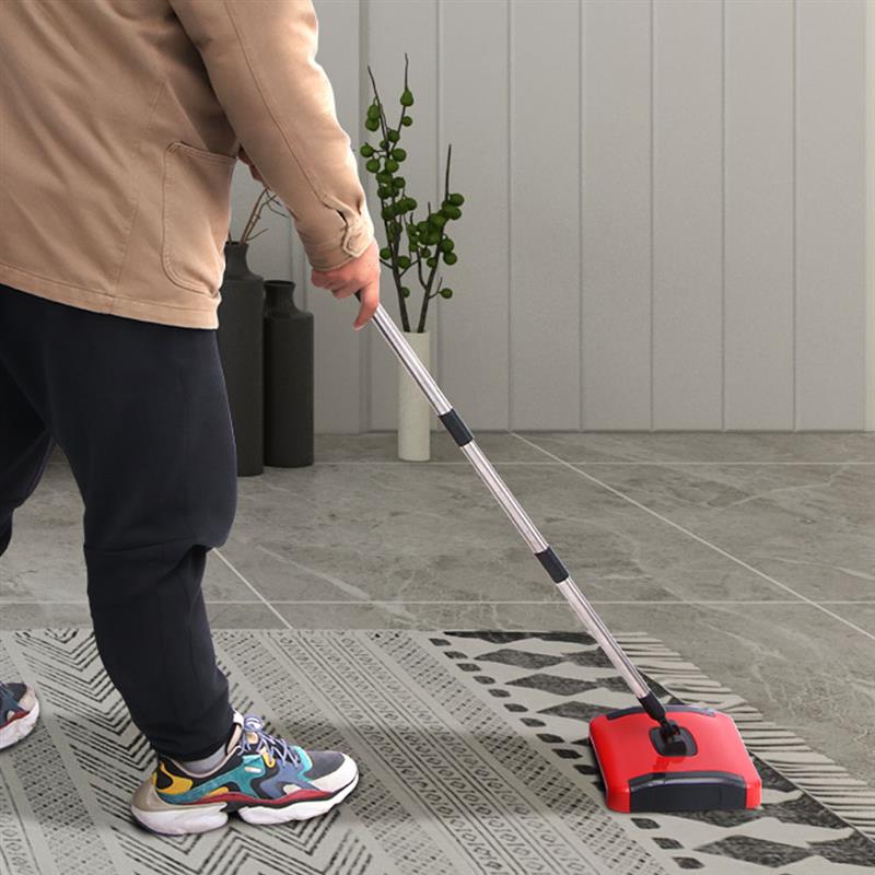 Escoba automática de empuje manual para el hogar, limpiador de suelos de Alfombra nueva, alfombras, polvo, recortes de papel, limpieza con cepillo