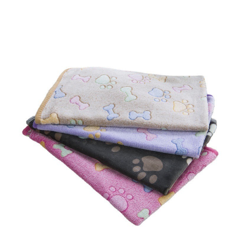 Zachte flanellen huisdierdeken voor honden, katten, schattige pootafdruk, warme mat, kleine, middelgrote honden, katten, deken, wasbare huisdierbenodigdheden
