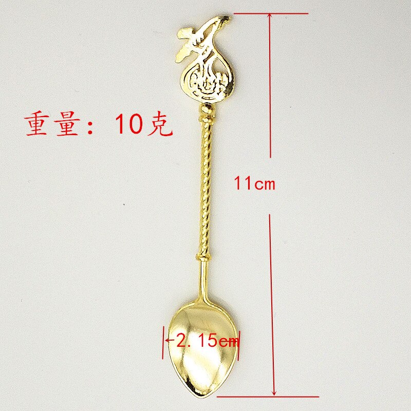 Roman emperor shield gold feather spoon wing retro staff series coffee spoon mixing dessert spoons