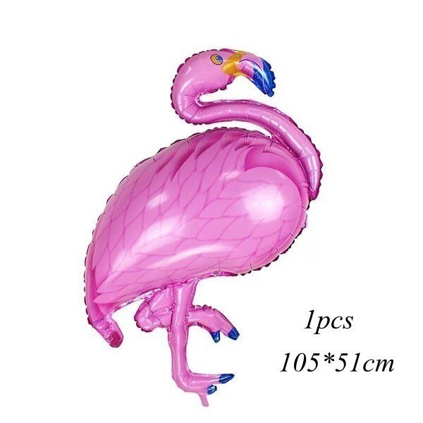 1Set Summer Party Balloon Flamingo Fruits Balloons For Kids Birthday /Wedding Decorations Tropical Hawaiian Party Supplies: 1pc pink