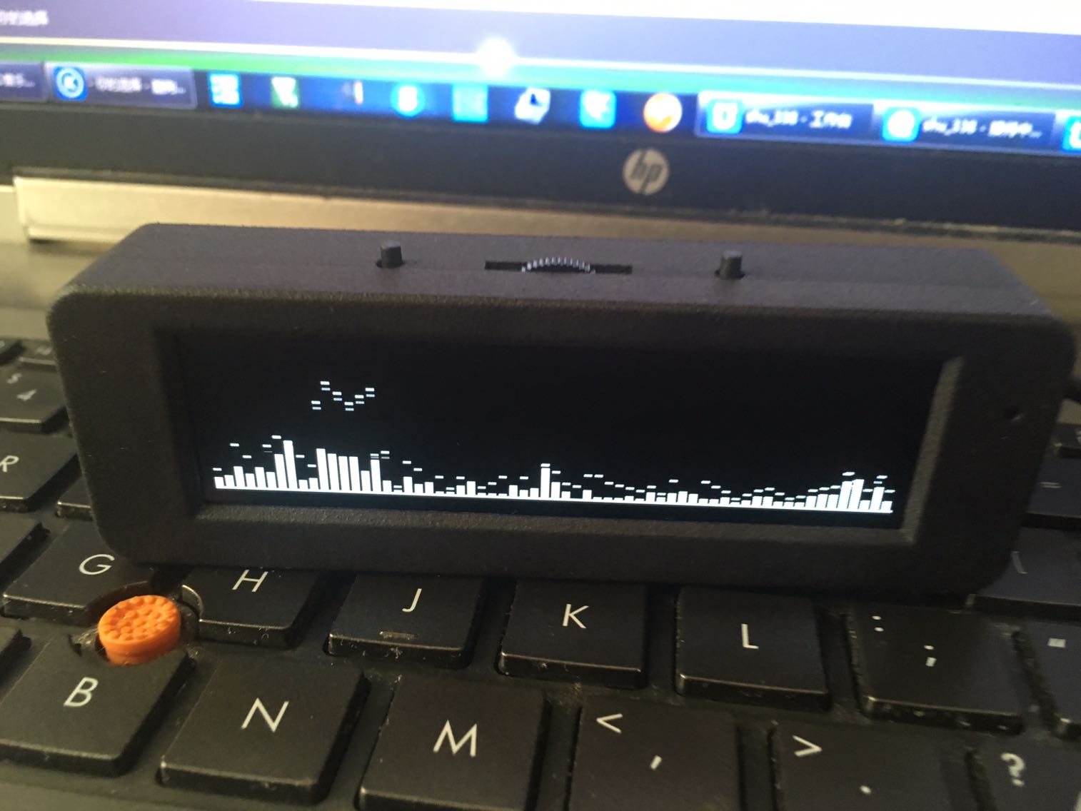 Black shell 3.12" OLED Music Spectrum Display Analyzer Audio Level Indicator rhythm VU METER: A