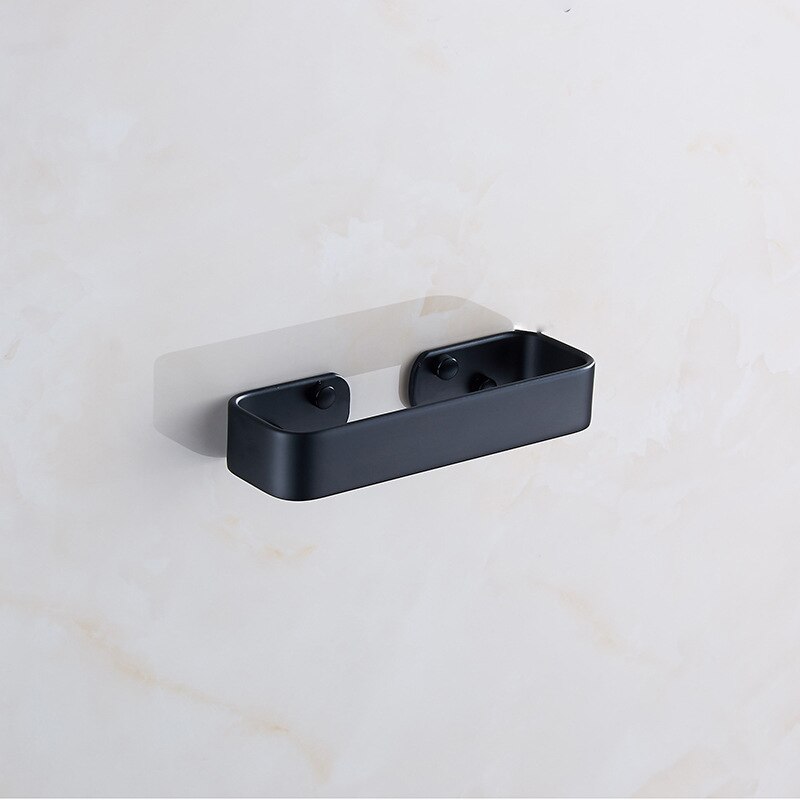 Solid plass aluminium matt svart håndklestang enkelt håndklestativ bad tilbehør veggmontert håndkleholder 20/30/40/50 cm
