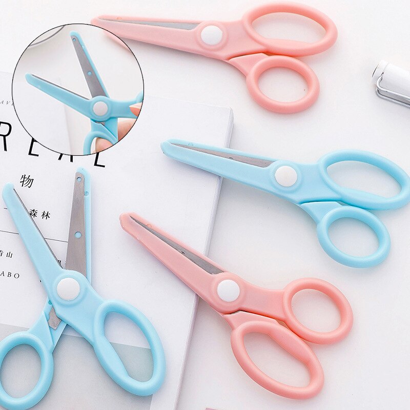 Children's Safe Hand Scissors. Children's Paper-cut DIY Anti Pinch Small Scissors For Kindergarten Children