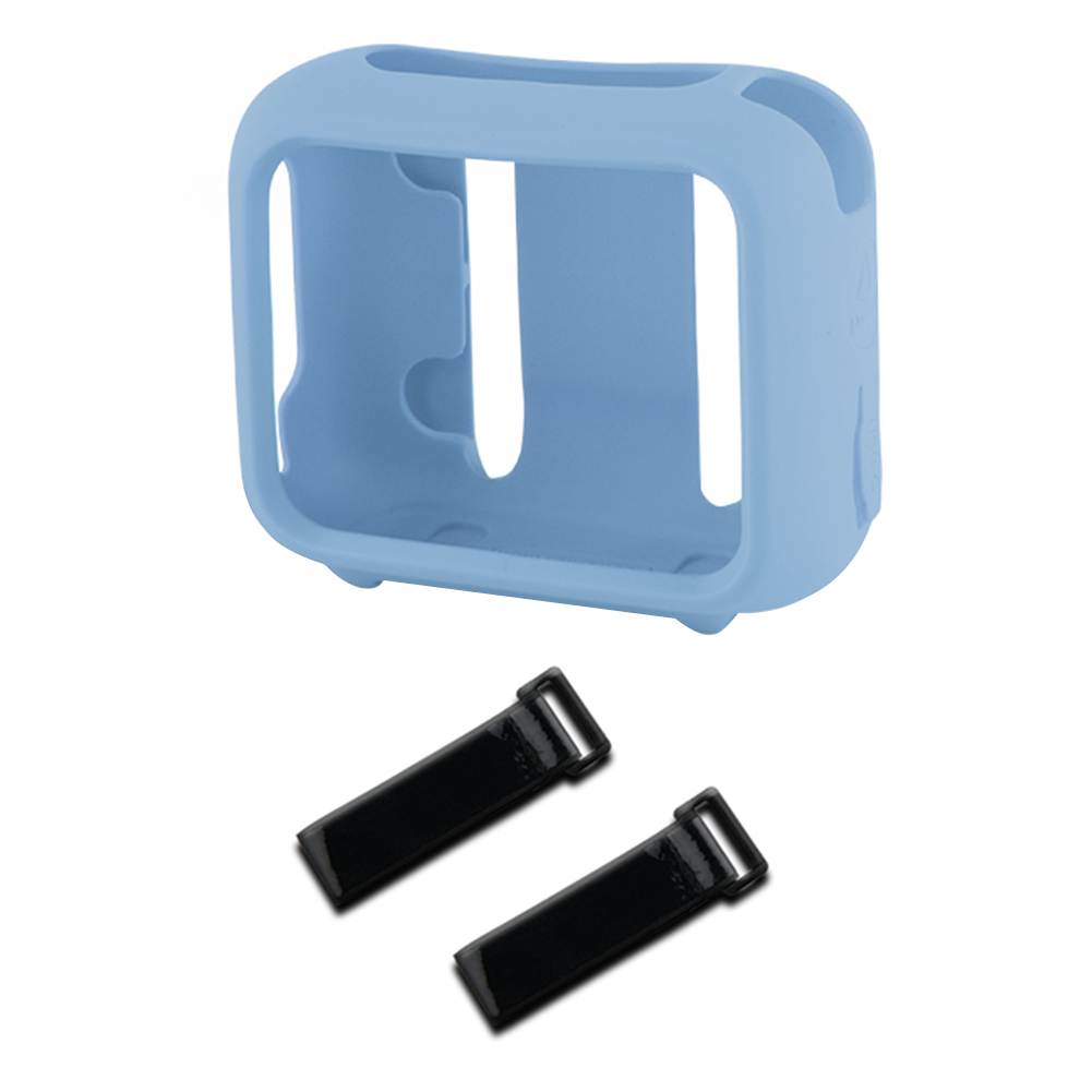 Siliconen hoes beschermhoes met luidsprekerbevestigingsriem Draagbare luidsprekerhoes Schokbestendige luidsprekerhoes voor JBL Go 4-luidspreker: Blauw