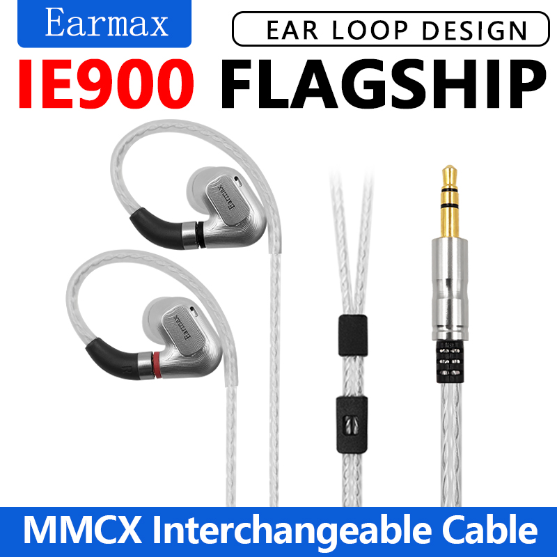 Earmax IE600 IE300 IE900 auriculares intrauditivos estéreo HIFI profesionales auriculares dinámicos insignia Cable de Audio desmontable