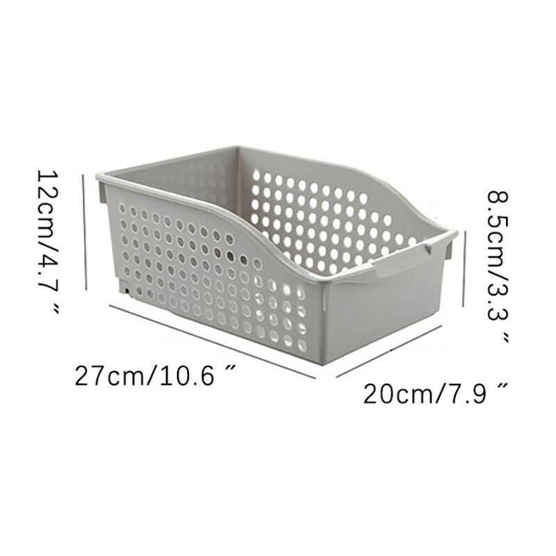 Kitchen Cabinet Storage Baskets with Wheel Refrigerator Desktop Organizer for Seasoning Bottles Vegetable Space-saving organizer: Grey Wide Type