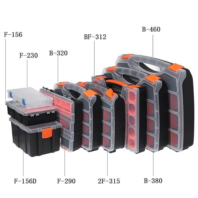 Plastic Carry Tool Storage Case Spanner Screwdriver Parts Hardware Organizer Box 964E