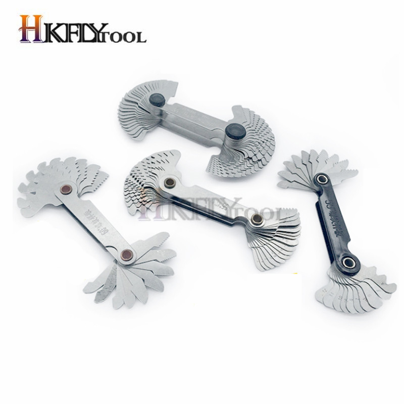 Screw Gauge Set Whitworth 55 Degree &amp; Metric 60 Degree Grip Whitworth Screw Thread Pitch Gauge Measuring Gauging Tools