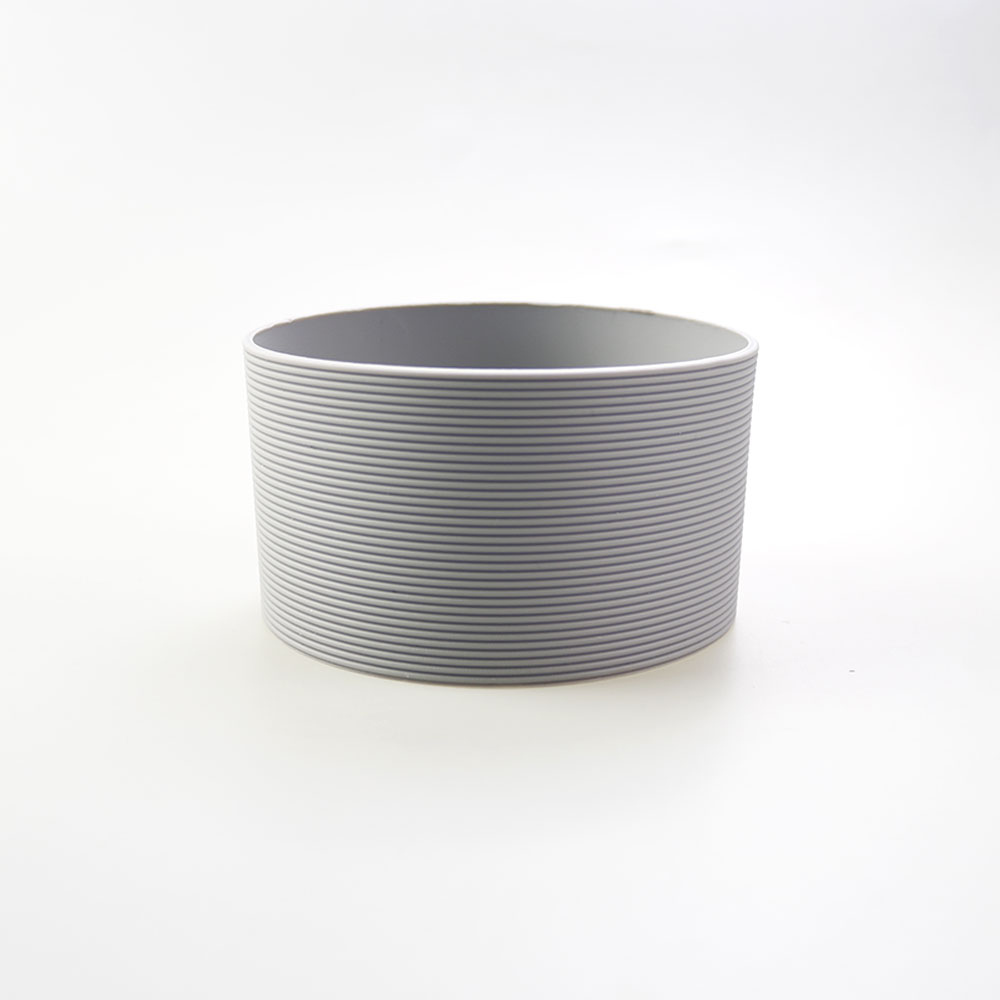 16 Kleuren 8.5Cm Siliconen Cup Cover Strepen Antislip Warmte Voor Glas Cup Mouwen 85Mm Geïsoleerde Water fles Cup Mouwen: Clear