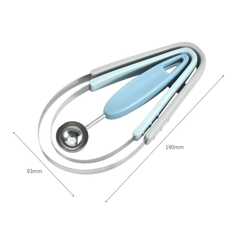 Newly 4pcs/set Multifunction Stainless Steel Fruit Ball Digger Fruits Carving Cutter Set for Watermelon Fruit TE889