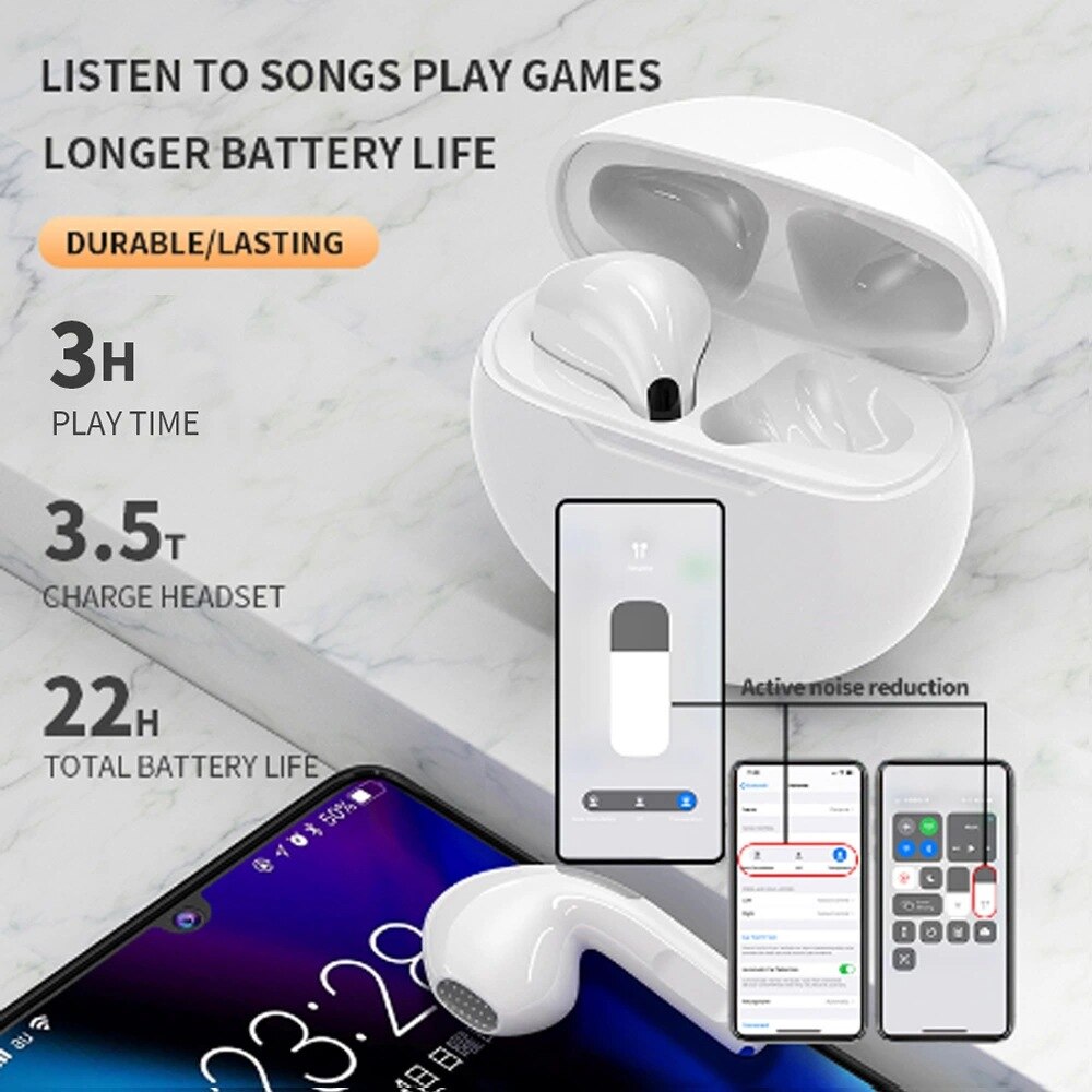 2pcs TWS Bluetooth 5.0 Earphones Charging Box Wireless Headphone 9D Stereo Sports Waterproof Earbuds Headsets With Microphone