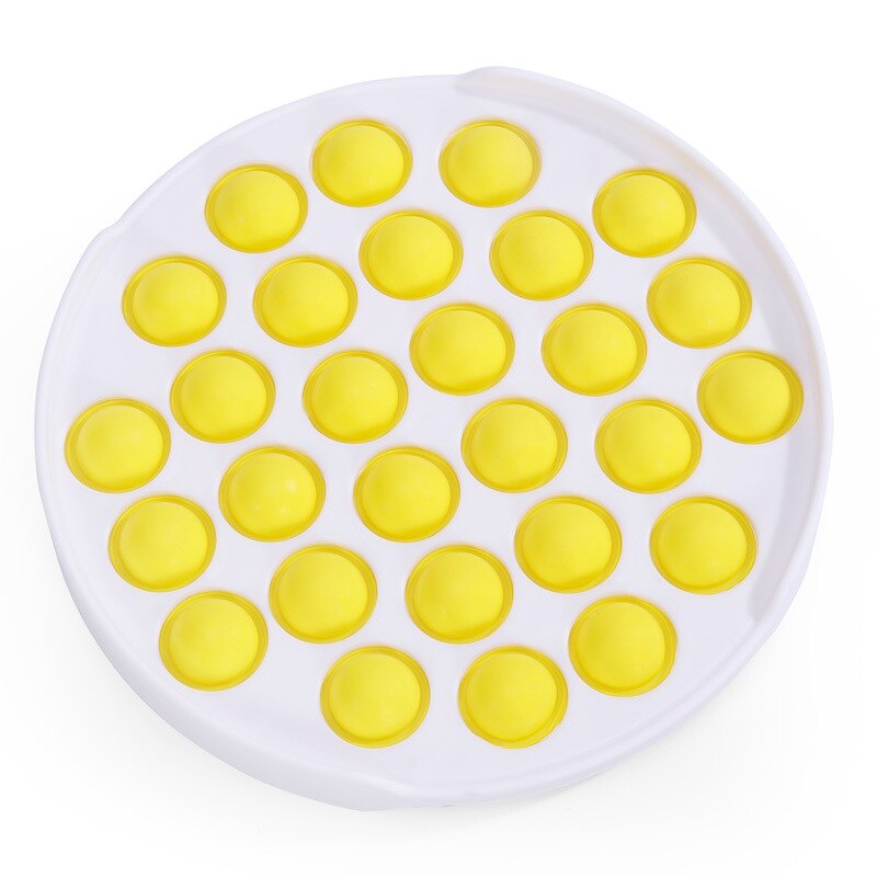 Push Blase pop es Autismus Neue Zappeln Spielzeug Spezielle Bedürfnisse Stressabbau Hilft Entlasten Stress und Erhöhen Fokus Weichen Squeeze spielzeug: Round Yellow