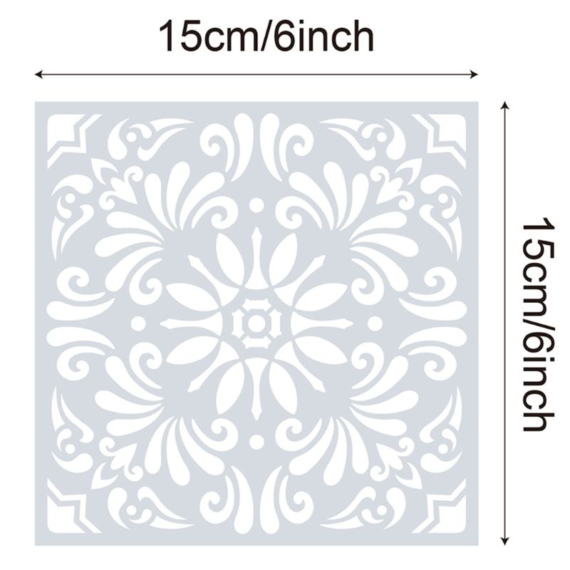 16pcs/set Mandala Stencils DIY Drawing Template Painting Scrapbooking Paper Card R9CB