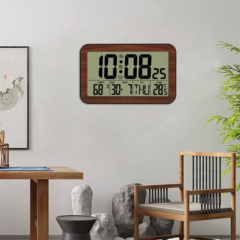 Large Screen Digital Wall Clock Home Electronic Wall Clock Student Electronic Alarm Clock Digital Display Desk Clock