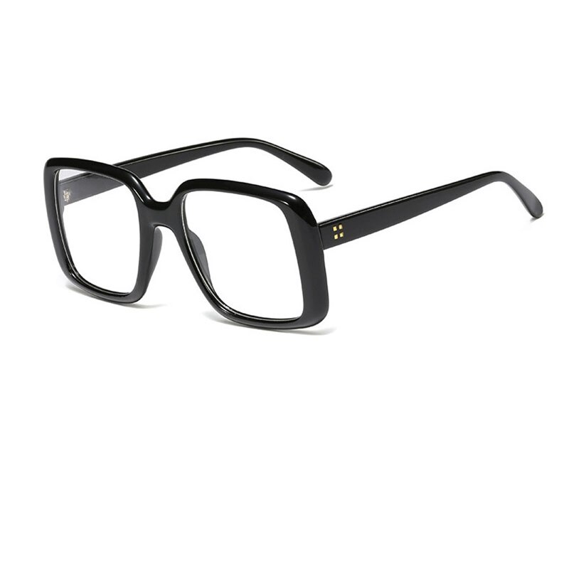 Naisten silmälasien kehys neliömäiset lasit läpinäkyvät optiikka naiselliset lasit ylisuuret naisten silmälasien kehys