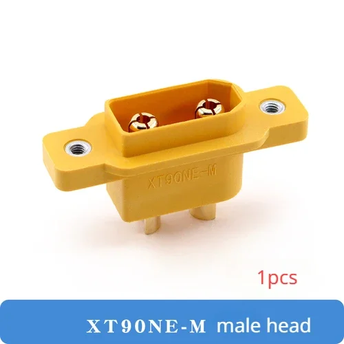 XT90NE-M with fixed base male/female plug charging port XT90 electric vehicle lithium battery ESC model aircraft connector: Red