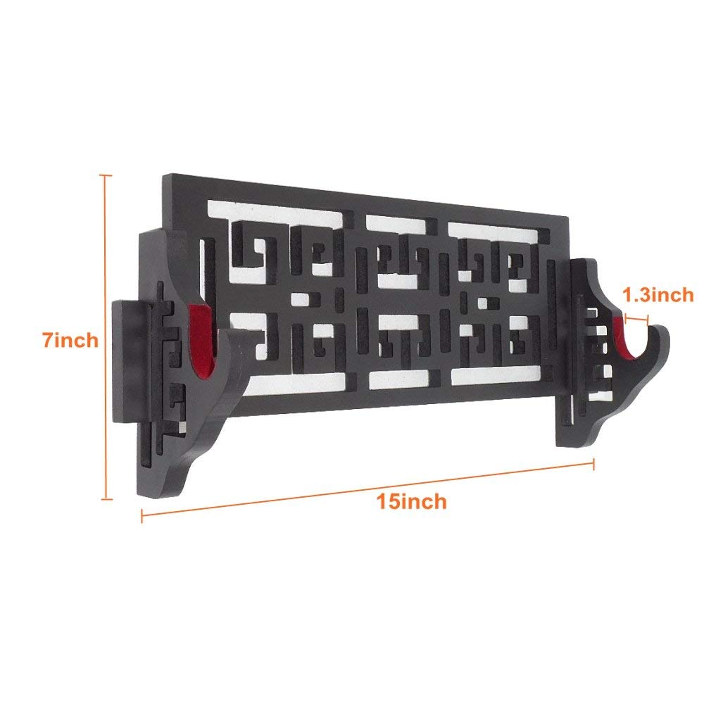 Velvet Protect Sword Wall Mount Sword Holder Display Stand for Katana Wakizashi Genji and Samurai Swords 1 Tier Classic