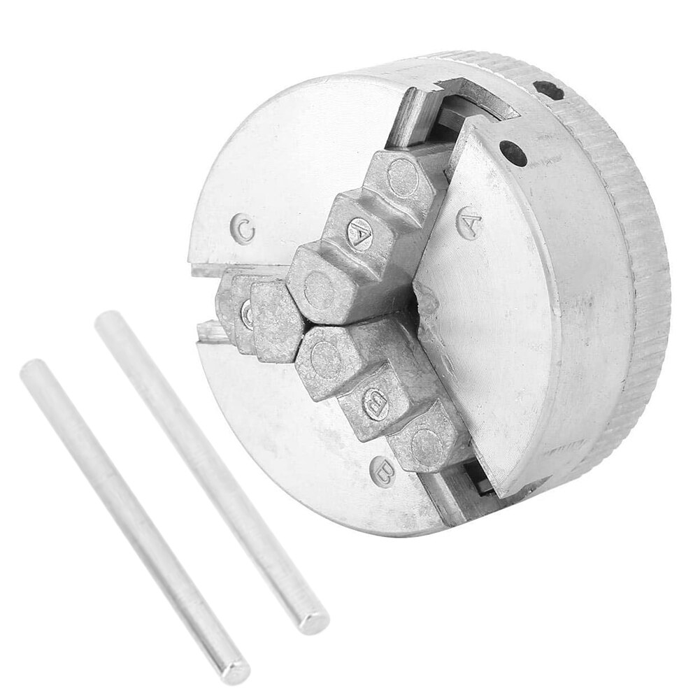 Zinc Alloy Mini Drill Chuck Manual Self-Centering Metal Woodworking 3-Jaw Lathe Chuck Clamp For CNC Lathe Machine Tool