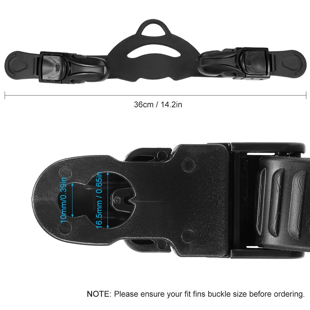 2PCS Flossen Strap Universelle Einstellbare Flossen Ersatz Schnalle für Tauchen