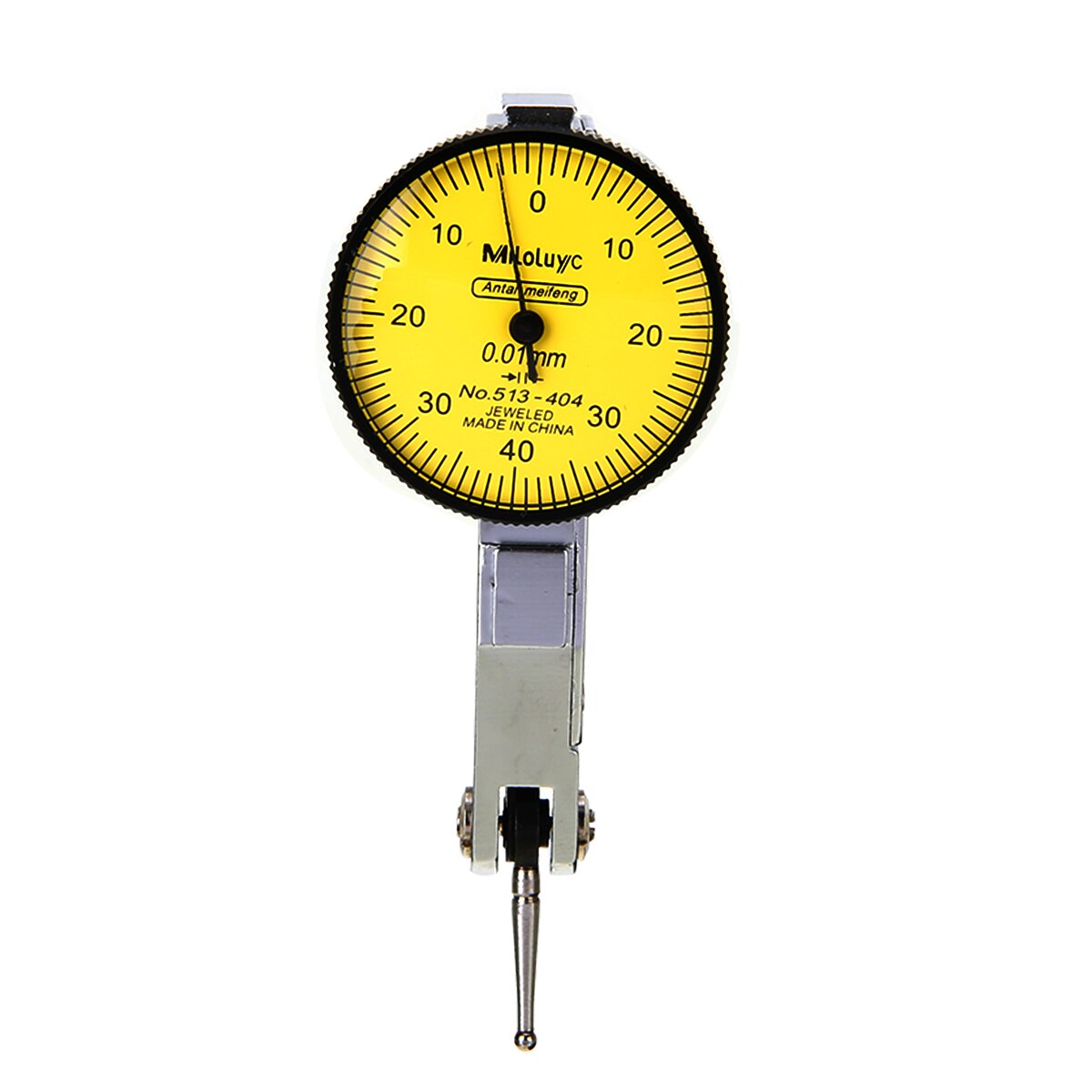 0.01mm Lever Dial Indicator High Precision Metal Dial Gauge Test Indicator Metric With Dovetail Rails 0-40-0 Measuring