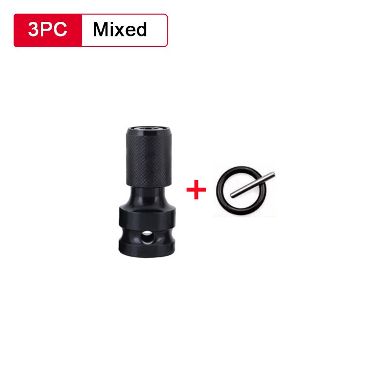 1/2" Square To 1/4" Hex Ratchet Socket Set Universal Wrench Socket Adapter Spanner Set Drive Converter Impact Hand Tool Kit: 04