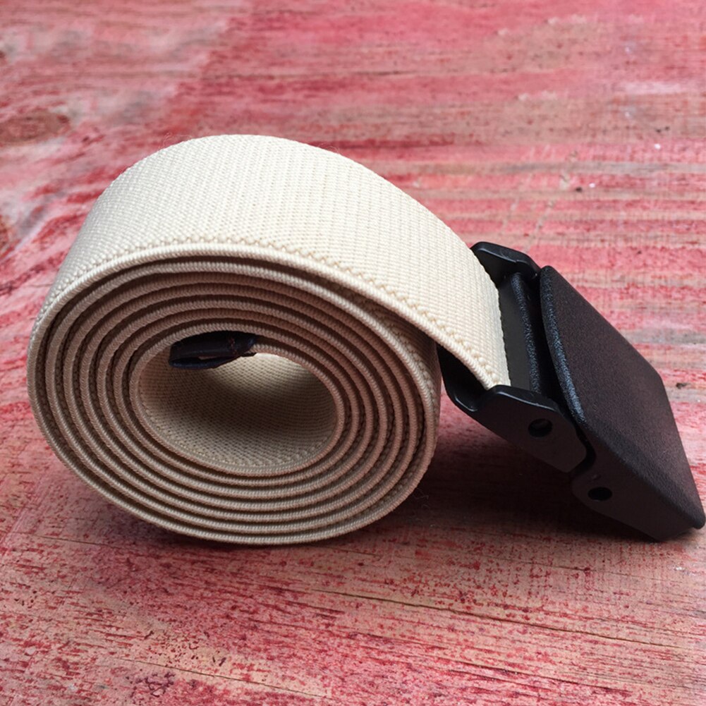 Kobiety mężczyźni moda prezenty zwykły anty alergia dekoracyjne elastyczne robić dżinsów regulowane płótno rozciągać solidny pas biodrowy płaska klamra: khaki