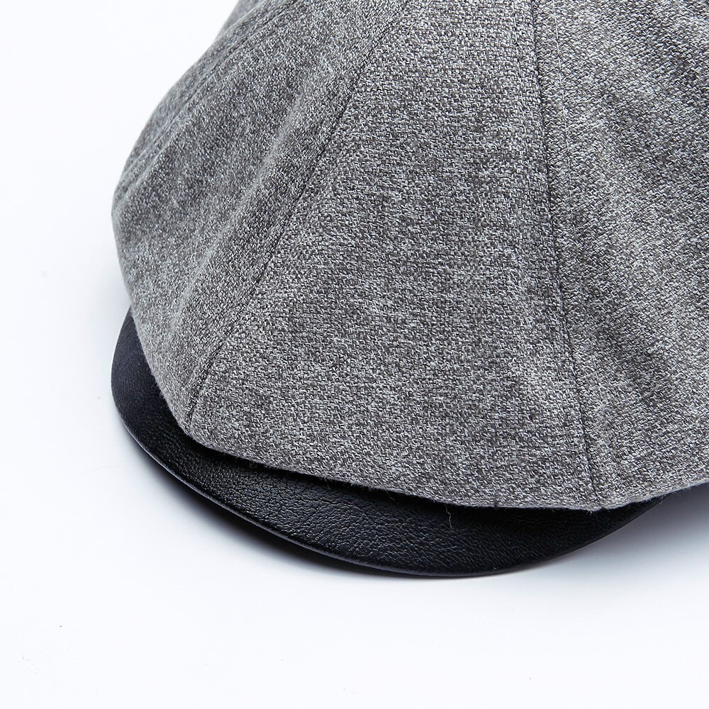 Gorra de Tweed Gatsby Newsboy para hombre, gorro grueso de terciopelo para otoño e invierno, gorra plana de lana para conducir en Golf, boina Unisex, sombrero Ceñidor peaky