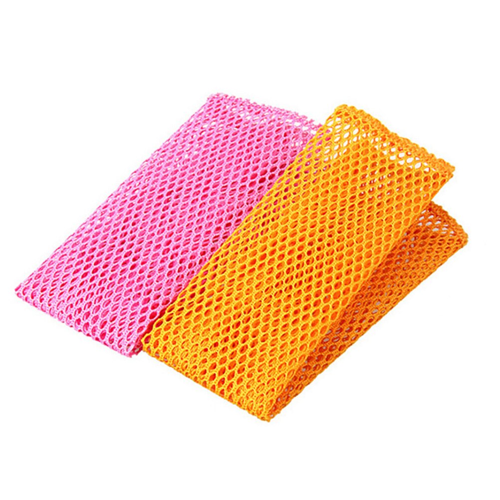 6PCS Mesh Non-stick Oil Dish Cloth Cleaning Cloth Rapid Dry Scourer Mesh Washing Cloths Kitchen Cleaning Cloths (Mixed Color)