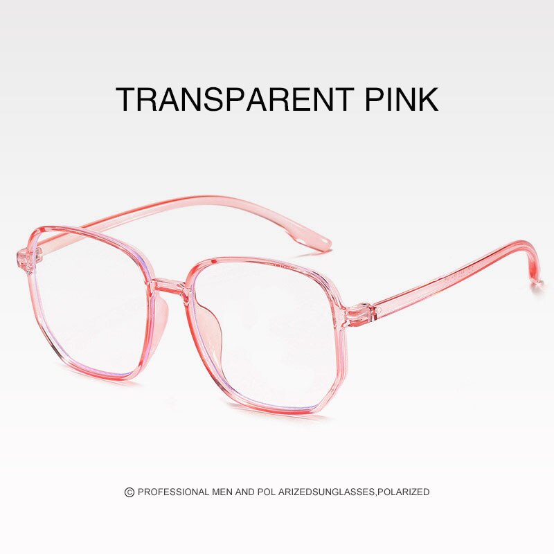 Black Frame Female Men's Optical Glasses Oversized Square Anti-blue Light Computer Glasses Frame Unisex: Color 01