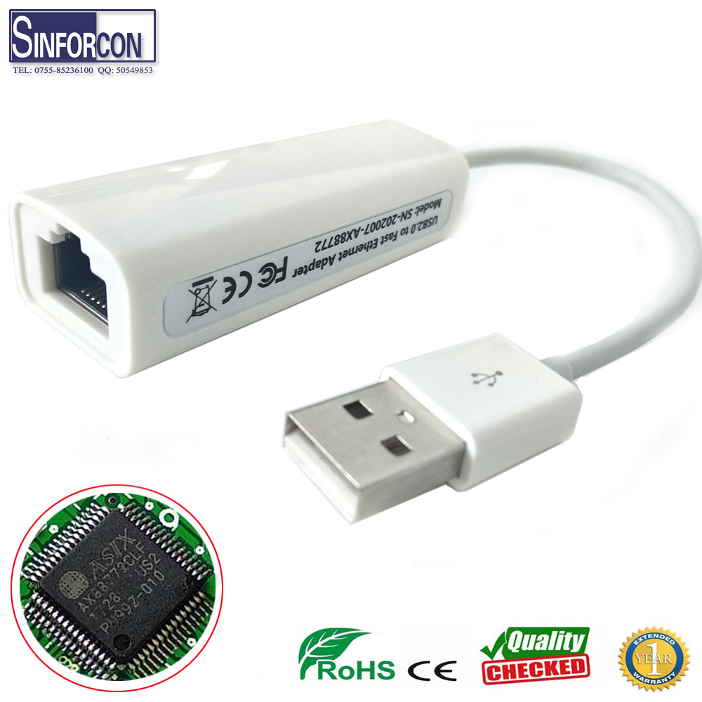AX88772 Type C Naar Lan Kabel 100M Mobiele Ethernet Adapter Wit Kleur Gratis Driver: USB AM to LAN