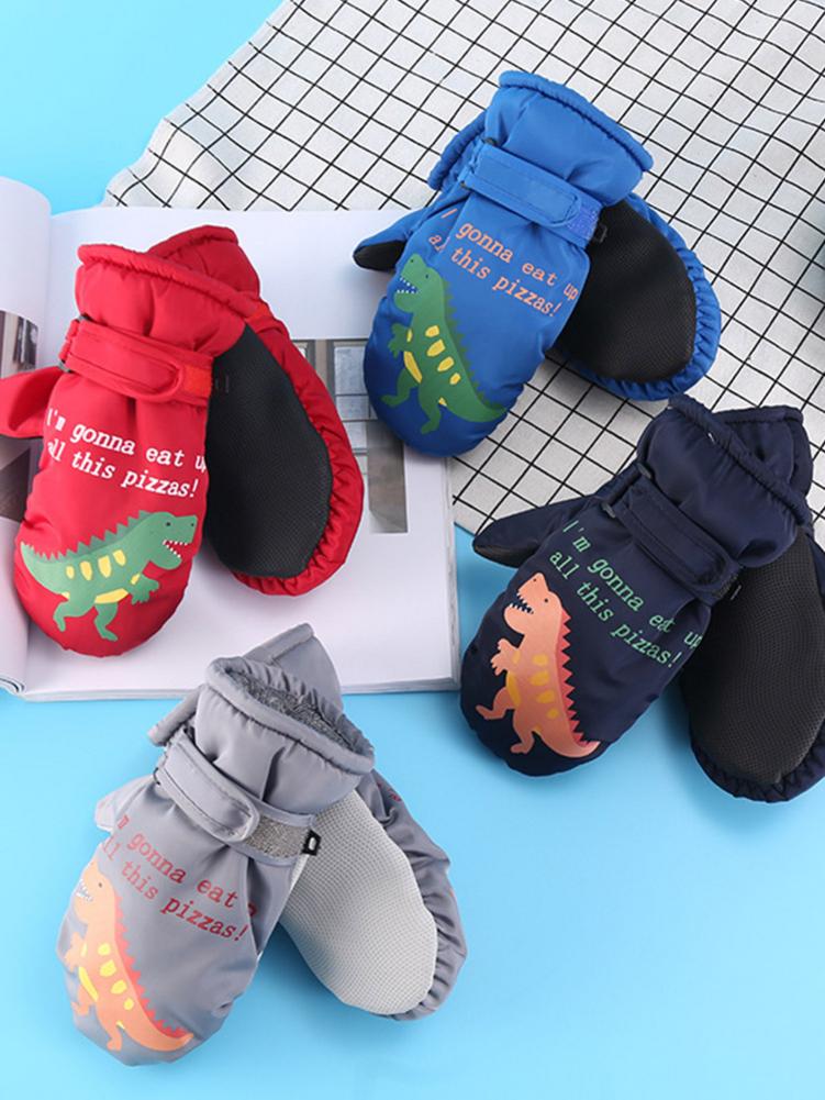 freundlicher Winter Warme Handschuhe Jungen Mädchen Wasserdicht Winddicht Nicht-Unterhose Schnee Fäustlinge Erweiterte Handgelenk Skifahren Sport Handschuhe