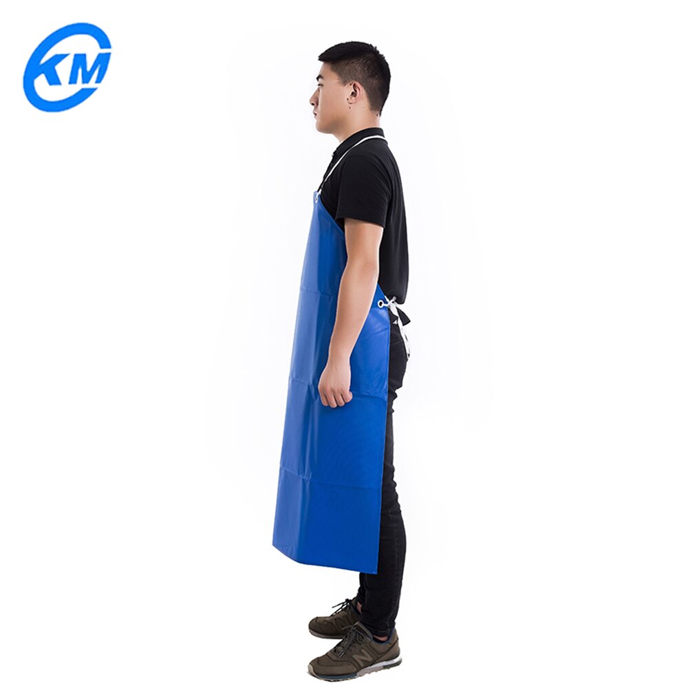 PVC long kitchen apron waterproof oil proof plastic apron