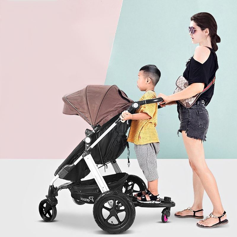 Children Stroller Pedal Adapter Hitchhiker for Trolley Stroller Skate Car Skate Scooter for Cart Standing Plate with Seat Cart