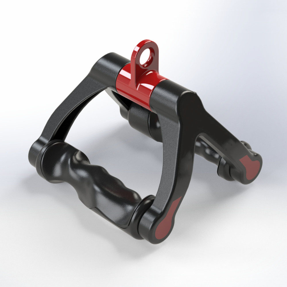 Fitness Lat Pull Down Bar D-Handle Grip Pulley Cable Machine Attachments Gym Weight Lifting Rope Handle Wrist Workout Equipment: green