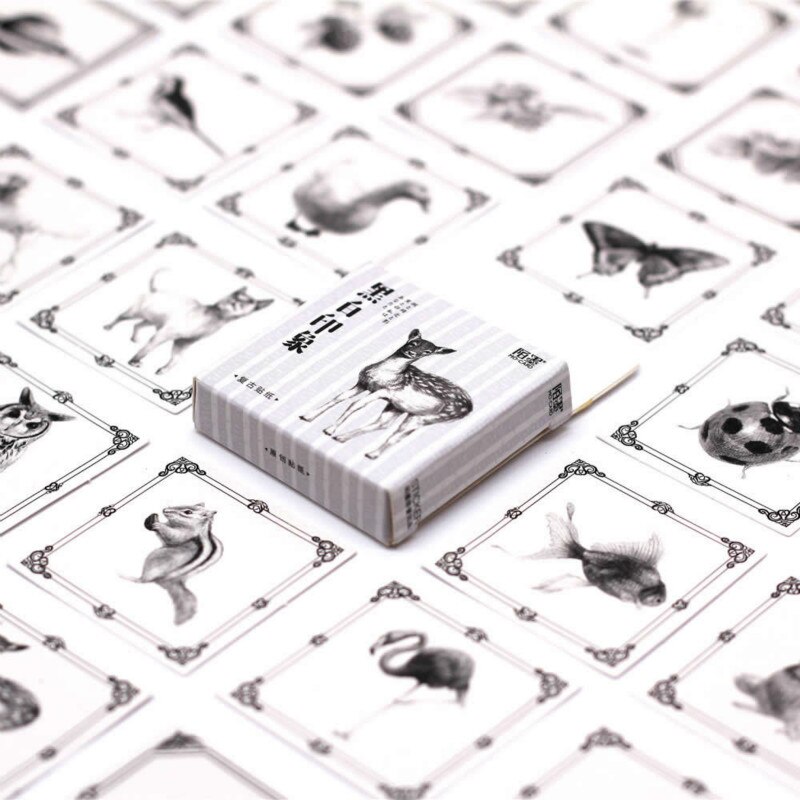 40 PCS Animal Family Friends Sticker Animal Decals Stickers for Children to Laptop Suitcase Guitar Fridge Bicycle Car