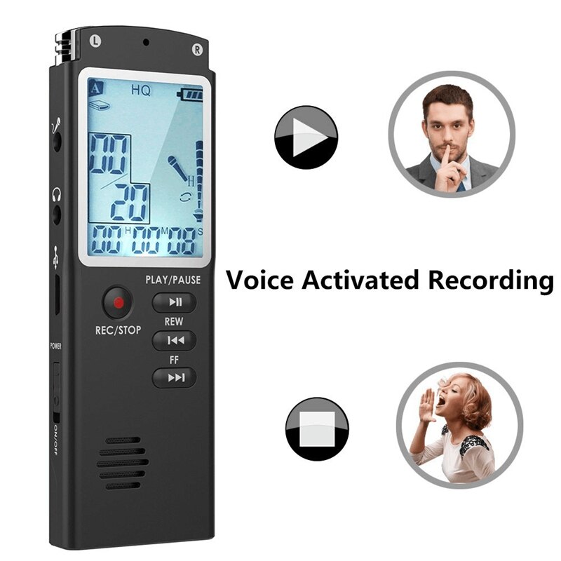 32Gb Voice Recorder Usb Dictafoon Digitale O Voice Recorder Met Wav, MP3 Speler
