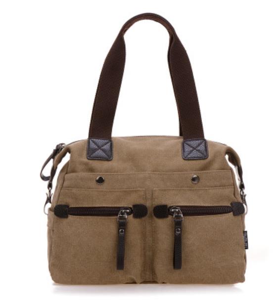 vrouwen handtas canvas tas big size casual cross-body schoudertassen vintage reizen pakket vrouwen tas: Khaki