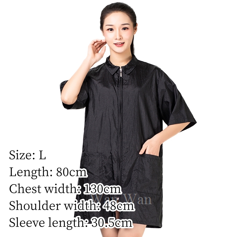 Dunne kappersuniformen, kappersjas, kappersschort, anti-haar, antistatische kleding voor huisdierverzorging  y0505: Diepblauw