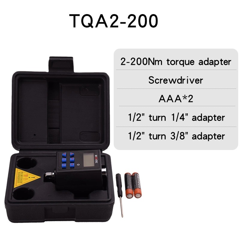 Electronic Digital Display Torque Adapter 0.3-340NM Torque Meter Connector Wrench Torque Measurement Auto Repair Tool: Yellow
