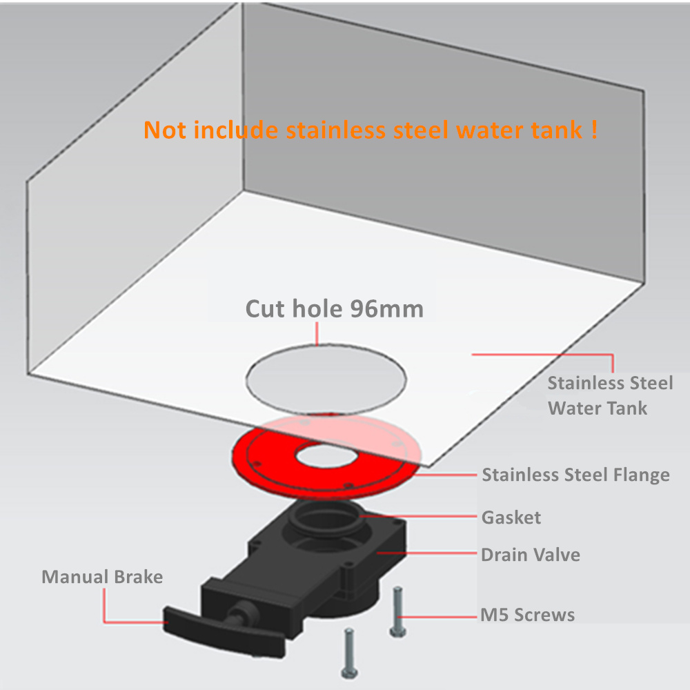 ALWAYSME RV Water Tank Waste Valve For Stainless Steel Water Tank