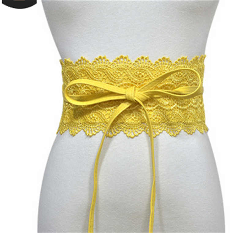 Ceintures en dentelle pour femmes, 11 couleurs, Corset féminin, auto-cravate, Obi Cinch, pour robe de mariée: B