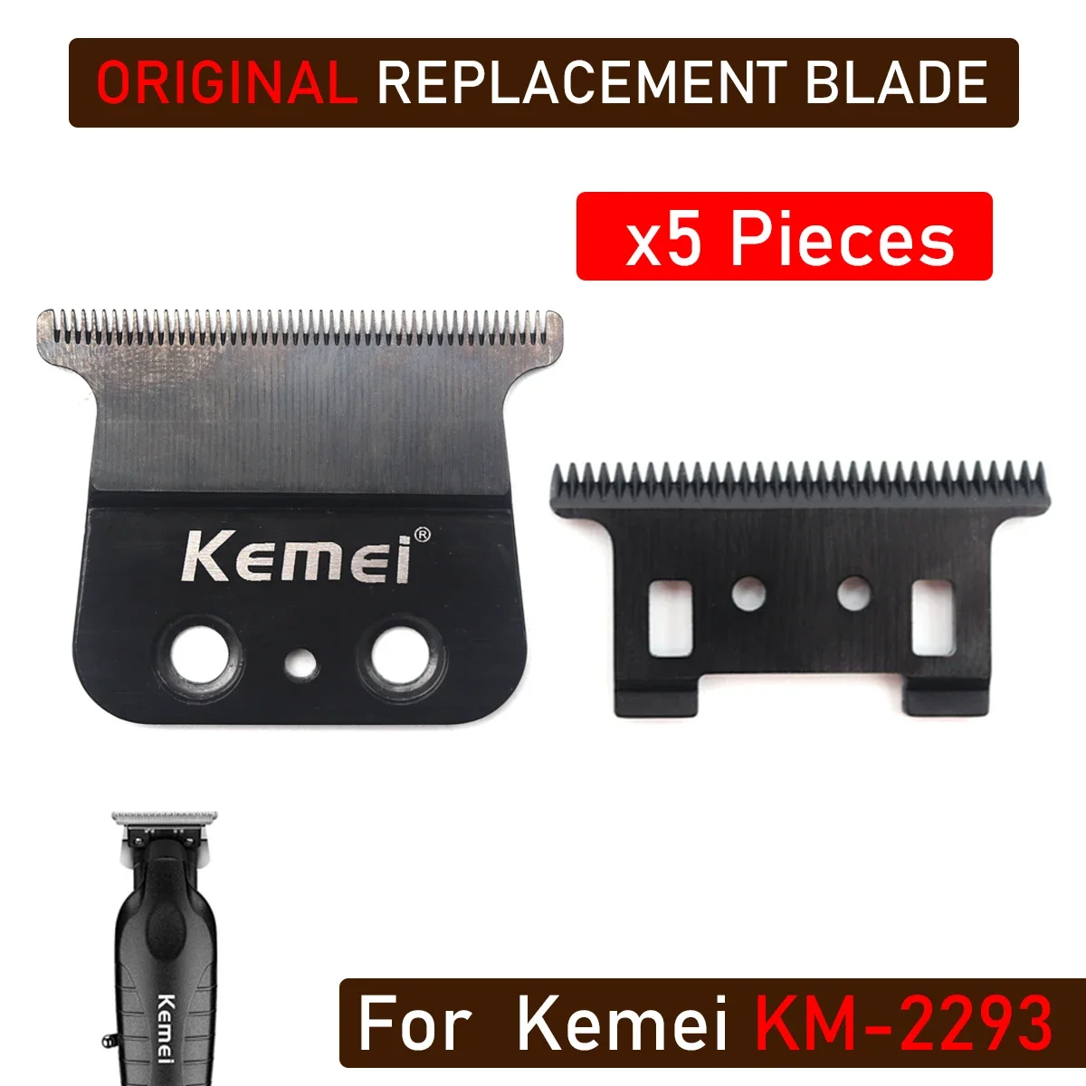 Kemei KM-2293 Original Ersatz Klinge Haar Haarschneidemaschine Klingen Cutter Kopf Für Elektrische Haar Trimmer Schneiden Maschine Zubehör: verrotten