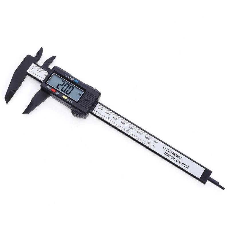 150mm 6inch LCD Digital Ruler Electronic Carbon Fiber Vernier Calipers Gauge Micrometer Measuring Tool Instrument: F 0-150mm